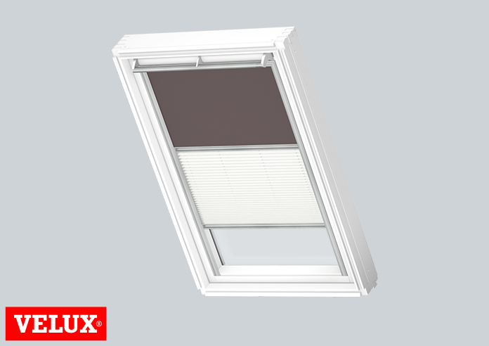 Duo Blind (Blackout), 4577 Taupe & 1016 White - VELUX Loft Blind - Image 3